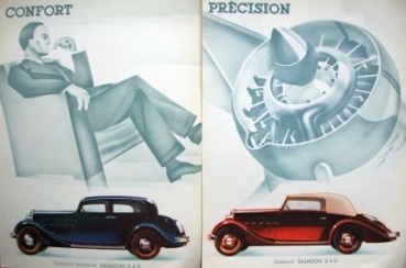 Salmson S 4 D Modelprogram 1935 Carbrochure (2635)